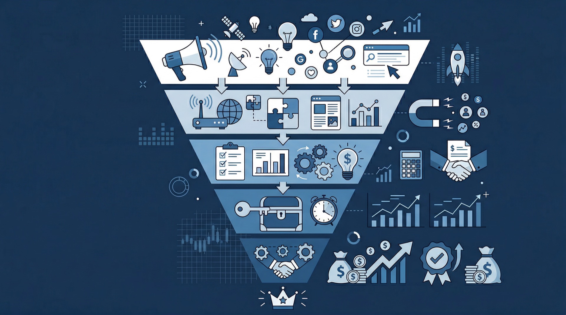 funil de geração de leads B2B