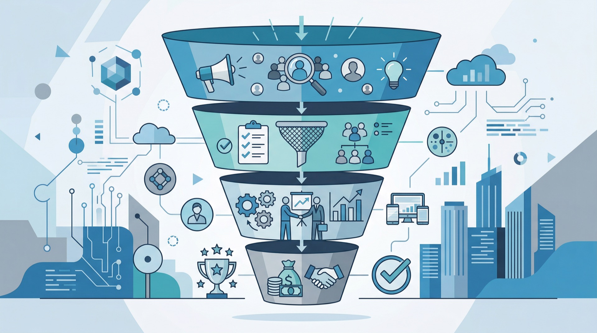 etapas do funil de leads B2B qualificados