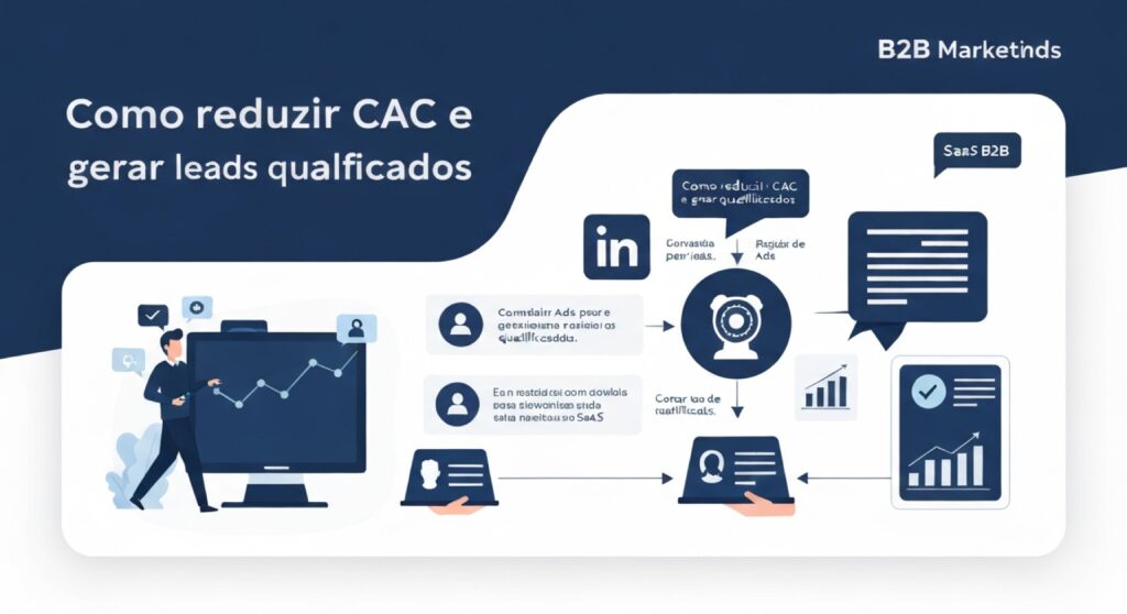 LinkedIn Ads para SaaS B2B: como reduzir CAC e gerar leads qualificados
